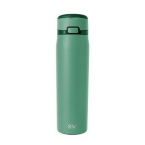 Simple Modern Mesa Loop Water Bottle with Straw | 24oz Cup Holder Friendly Insulated Stainless Steel Bottles for Travel, Sports and School | Basil