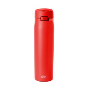 Simple Modern Mesa Loop Water Bottle with Straw | 24oz Cup Holder Friendly Insulated Stainless Steel Bottles for Travel, Sports and School | Saffron
