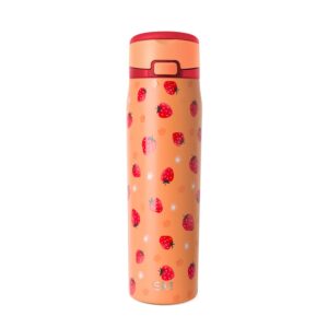 Simple Modern Mesa Loop Water Bottle with Straw | 24oz Cup Holder Friendly Insulated Stainless Steel Bottles for Travel, Sports and School | Strawberry Fields