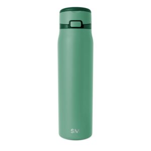 Simple Modern Mesa Loop Water Bottle with Straw | 30oz Cup Holder Friendly Insulated Stainless Steel Bottles for Travel, Sports and School | Basil