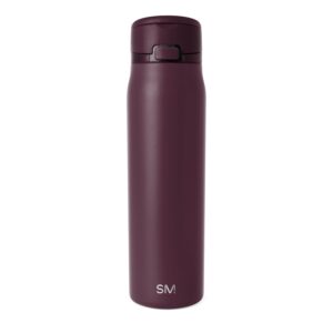 Simple Modern Mesa Loop Water Bottle with Straw | 30oz Cup Holder Friendly Insulated Stainless Steel Bottles for Travel, Sports and School | Cherry Wine