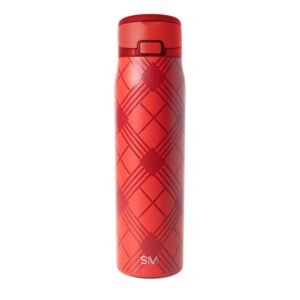 Simple Modern Mesa Loop Water Bottle with Straw | 30oz Cup Holder Friendly Insulated Stainless Steel Bottles for Travel, Sports and School | Holiday Flannel