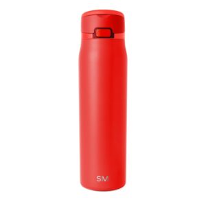 Simple Modern Mesa Loop Water Bottle with Straw | 30oz Cup Holder Friendly Insulated Stainless Steel Bottles for Travel, Sports and School | Saffron