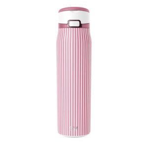 Simple Modern Mesa Loop Water Bottle with Straw | 24oz Cup Holder Friendly Insulated Stainless Steel Bottles for Travel, Sports and School | Rose Stripes