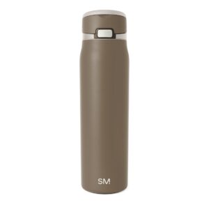 Simple Modern Mesa Loop Water Bottle with Straw | 30oz Cup Holder Friendly Insulated Stainless Steel Bottles for Travel, Sports and School | Wood Chip